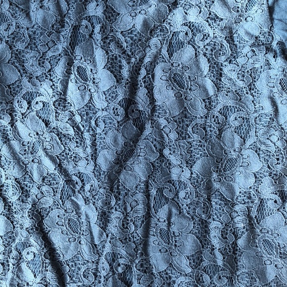 Ann Taylor Loft Blue Lace Shirt - Picture 2 of 4